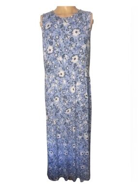 Jill
J.Jill Sleeveless Blue Floral Maxi Dress Size Large Tall